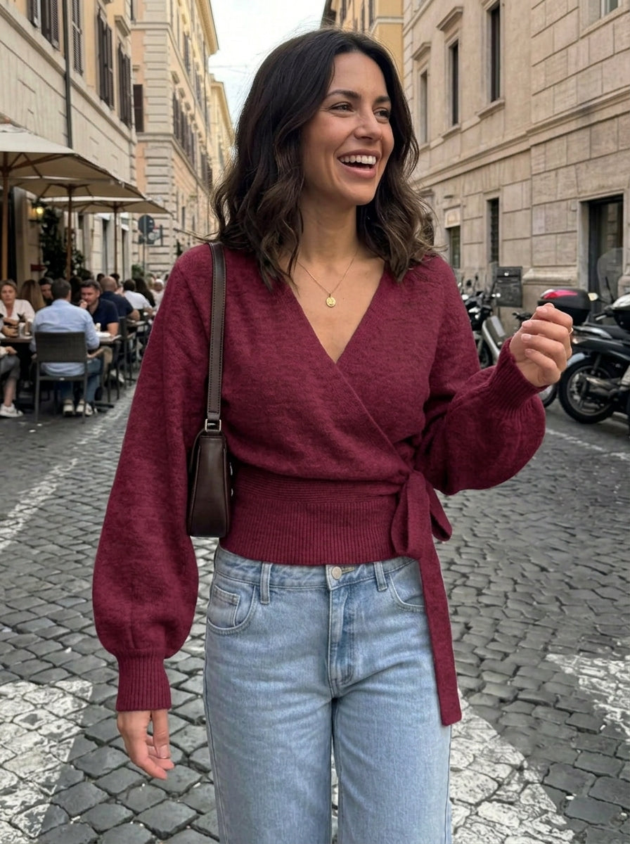 Women's V-Neck Knitted Cardigan
