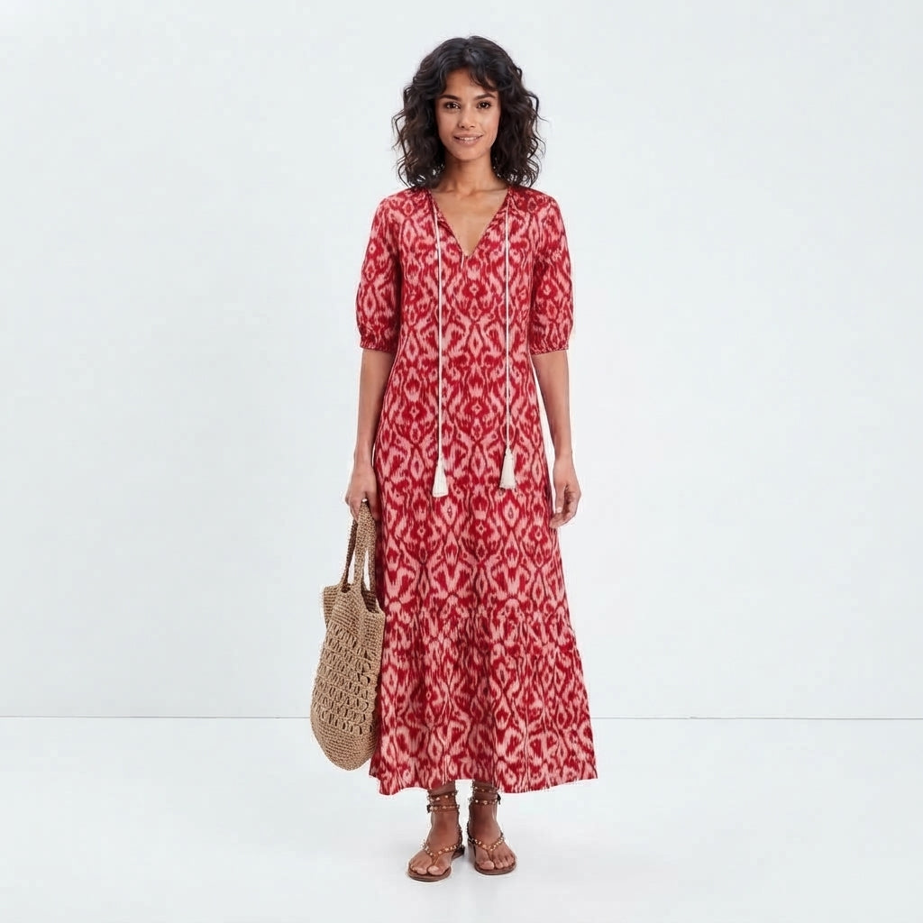 Sophia Collection | Womens Dress with Flared Fit & Trendy Boho Print | Elegant Summer Dress for Comfort and Style 6
