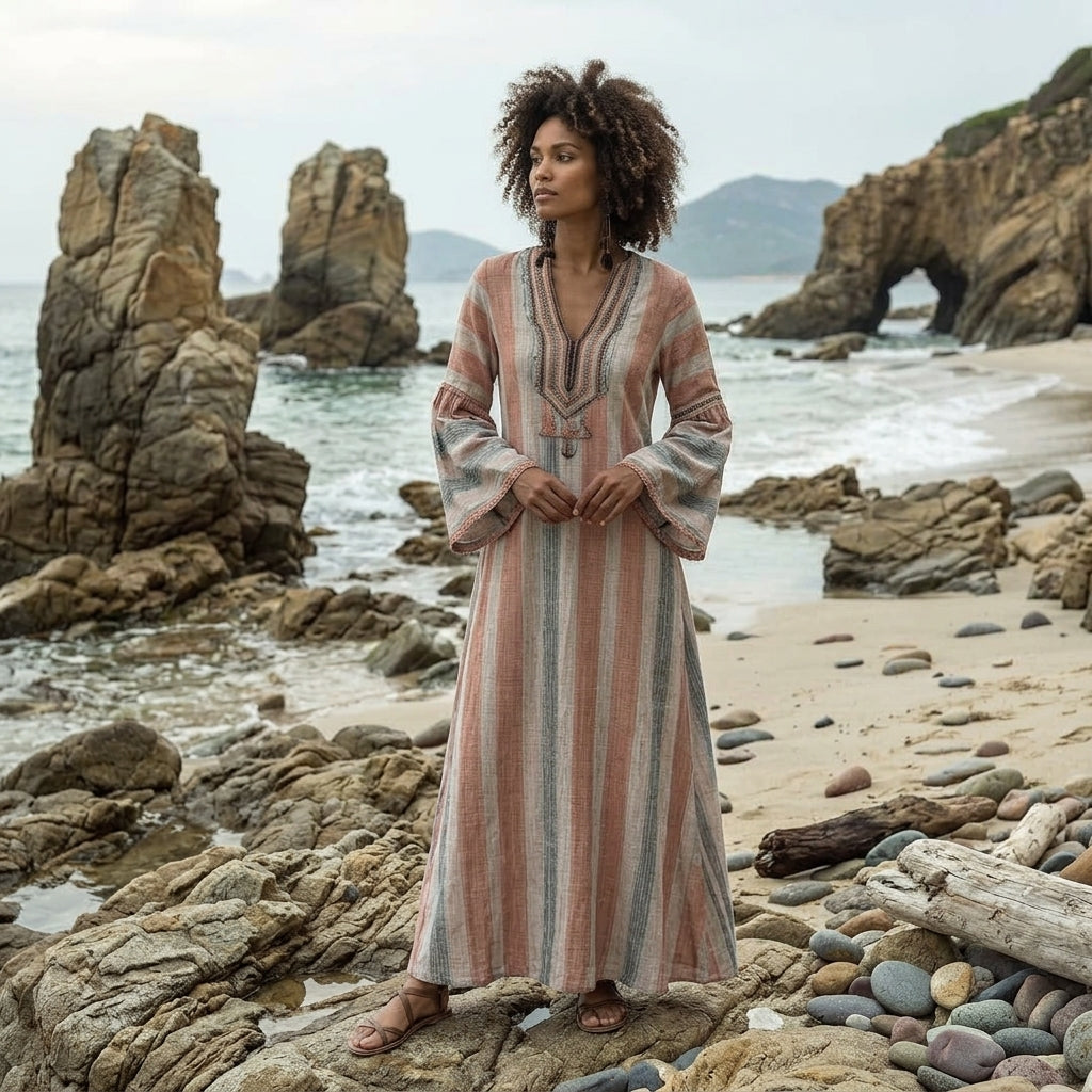 Mediterranean Style Kaftan Dress 2