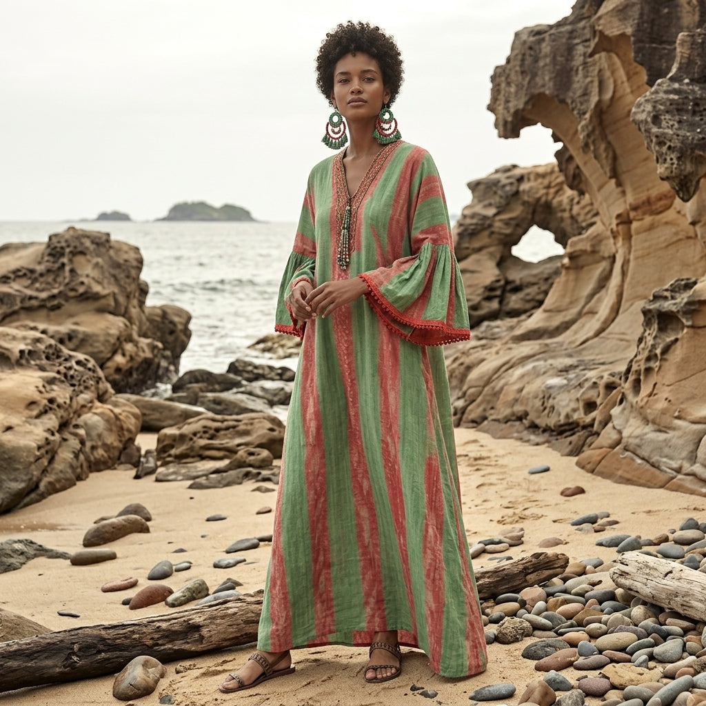 Mediterranean Style Kaftan Dress 3