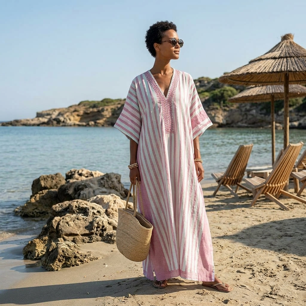 Mediterranean Style Kaftan Dress 5
