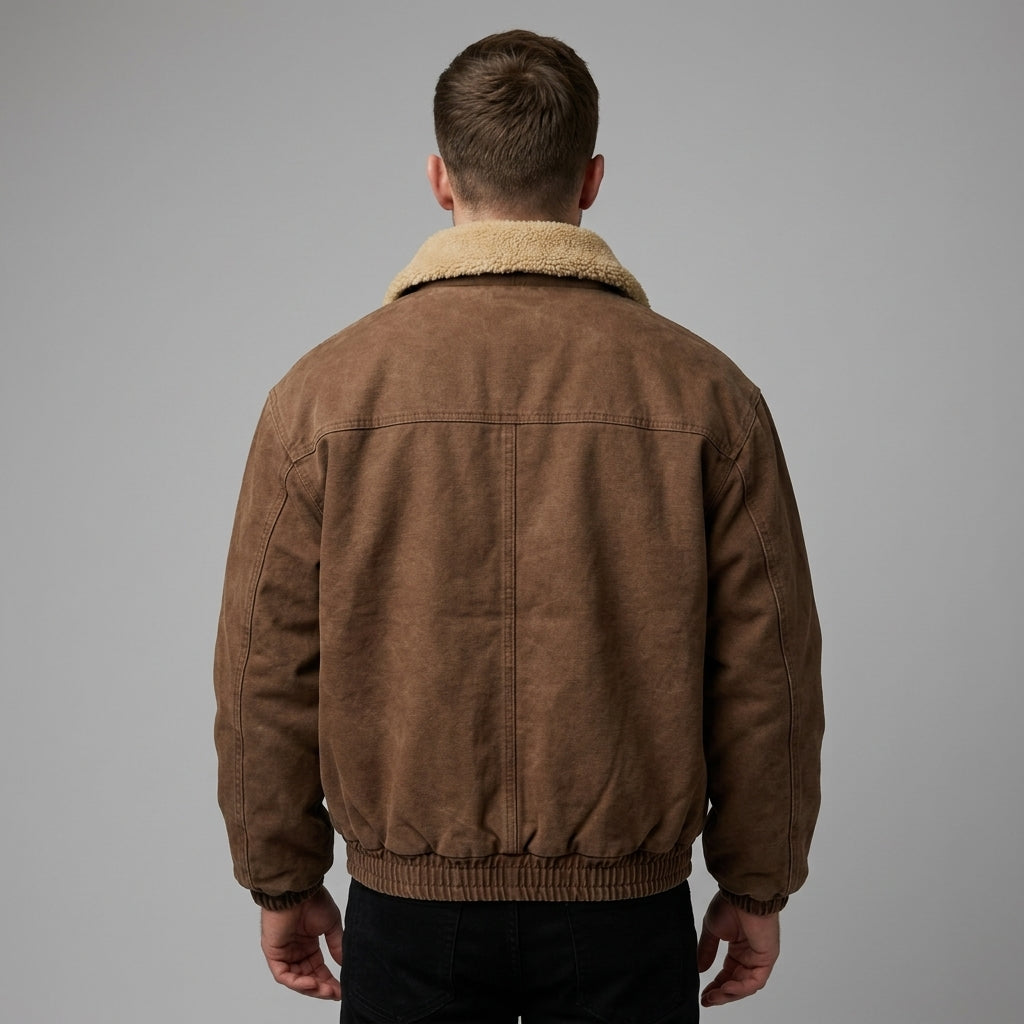 Vintage Polar Fleece Thick Bomber Style Jacket 4