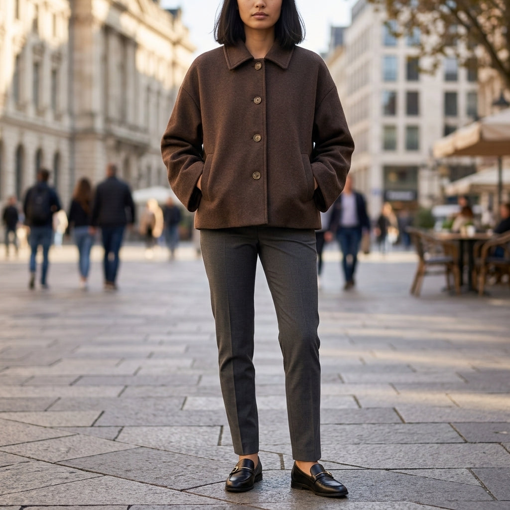 Arden Lane | Womens Wool Coat Jacket with Oversized Fit | Stylish Layering for Winter Warmth 2