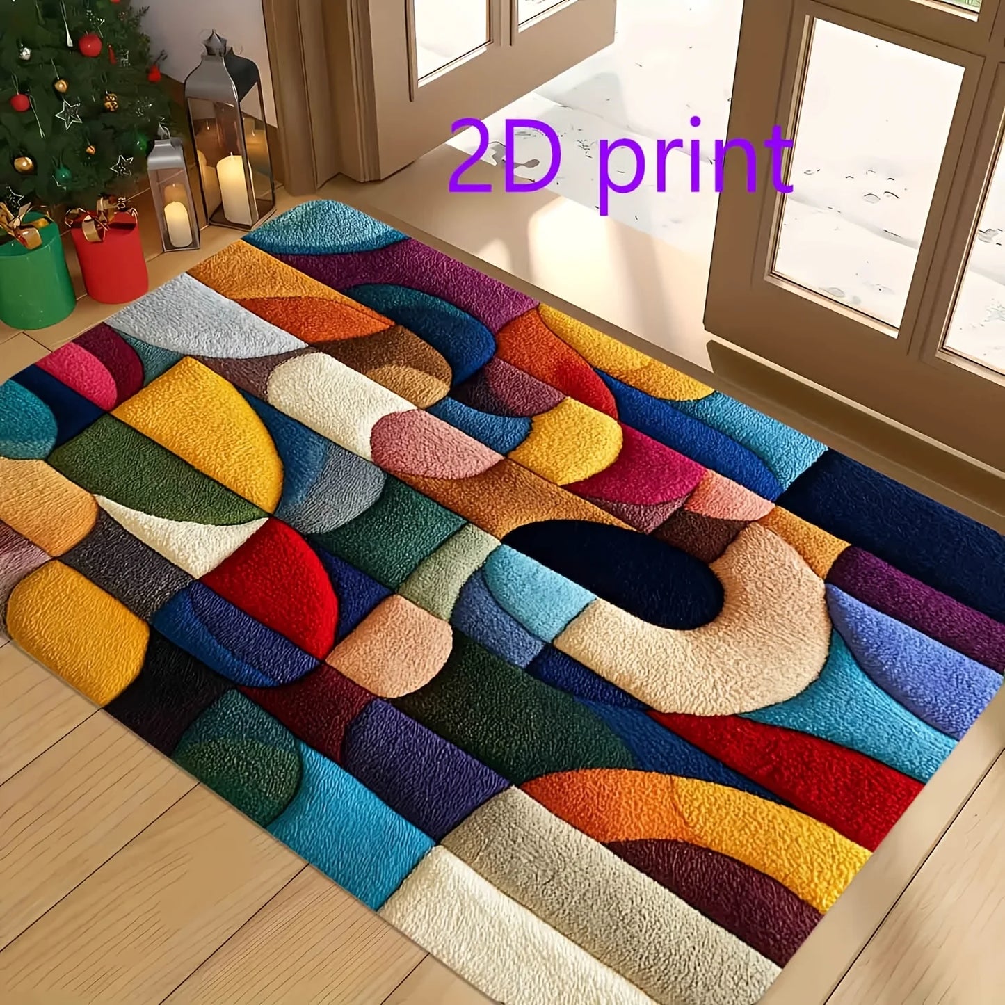 Geometric Bath Mat | Soft Non-Slip Bathroom Rug with Quick-Dry Feature | Stylish Safety for Everyday Use