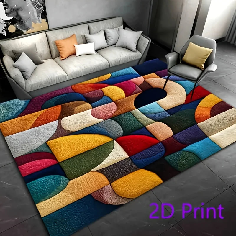 Geometric Bath Mat | Soft Non-Slip Bathroom Rug with Quick-Dry Feature | Stylish Safety for Everyday Use