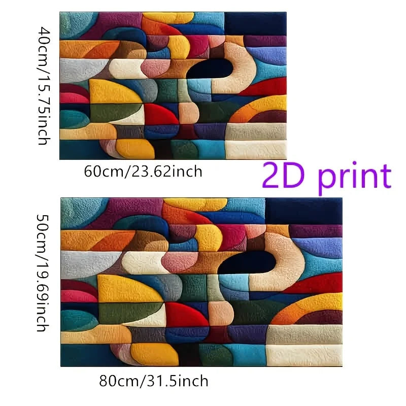 Geometric Bath Mat | Soft Non-Slip Bathroom Rug with Quick-Dry Feature | Stylish Safety for Everyday Use