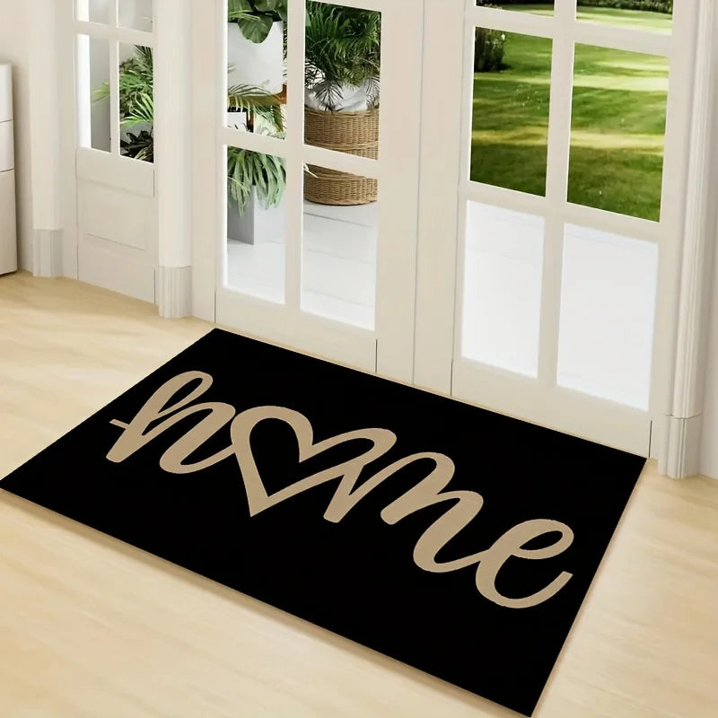 Geometric Diatom Mud Floor Mat | Soft Polyester with Non-Slip Backing for Modern Indoor Decor