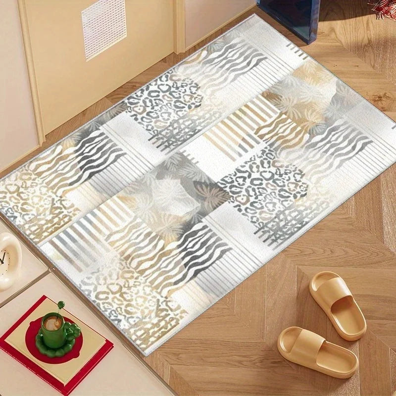 Geometric Welcome Mat | Stylish Indoor & Outdoor Door Mat with Soft Underfoot Comfort | Versatile Design for All Seasons