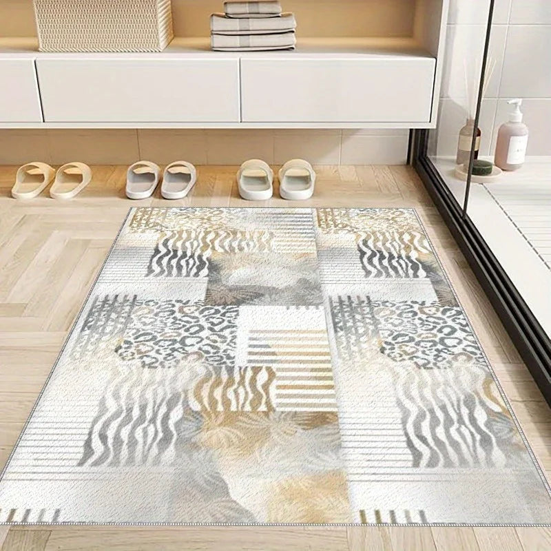 Geometric Welcome Mat | Stylish Indoor & Outdoor Door Mat with Soft Underfoot Comfort | Versatile Design for All Seasons