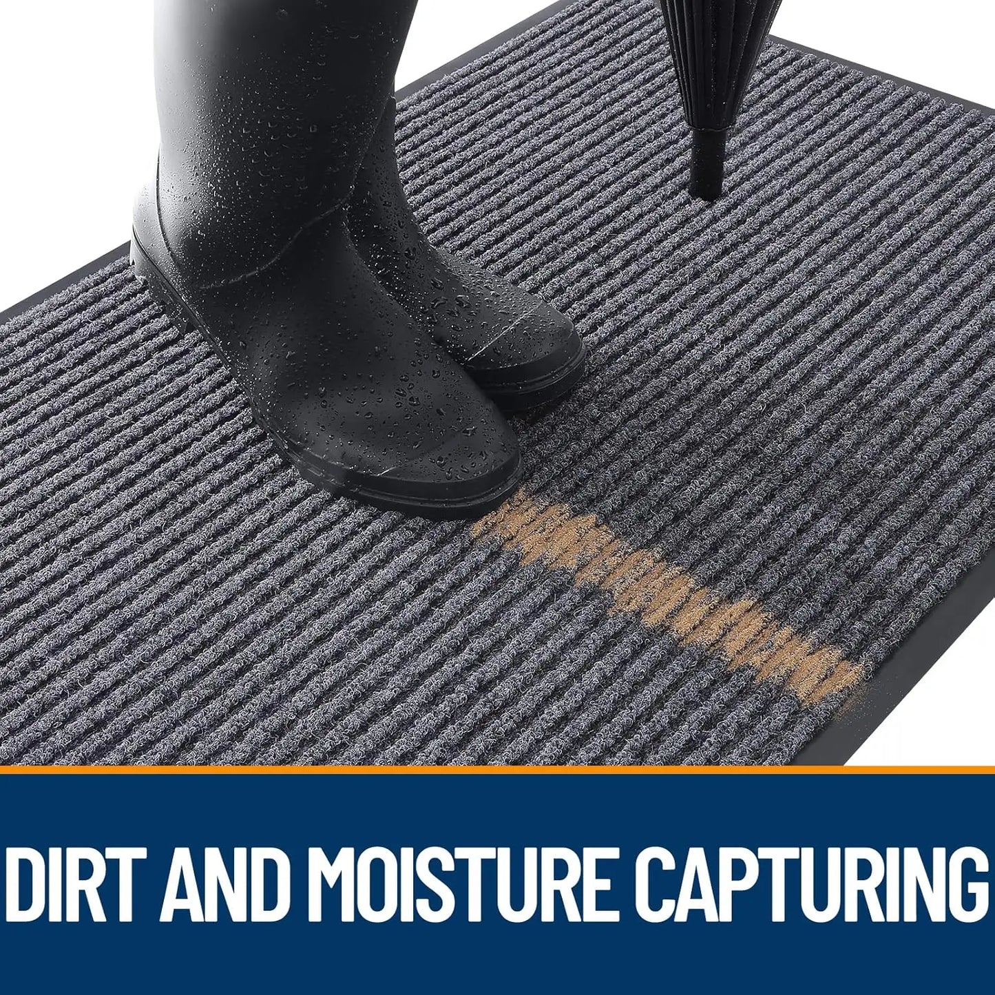Indoor Outdoor Doormat Set | Waterproof Heavy Duty Mats for Easy Cleaning