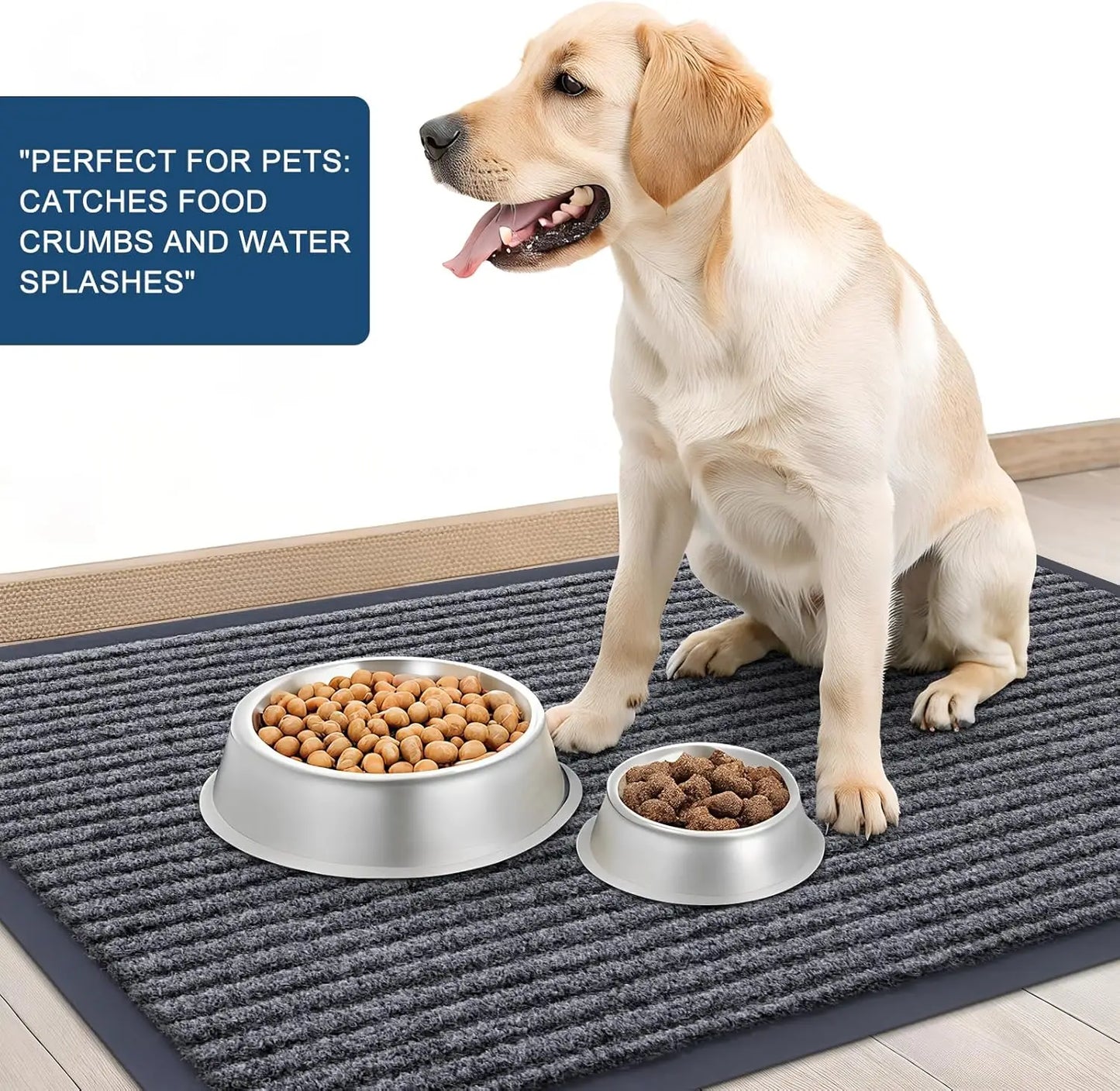 Indoor Outdoor Doormat Set | Waterproof Heavy Duty Mats for Easy Cleaning
