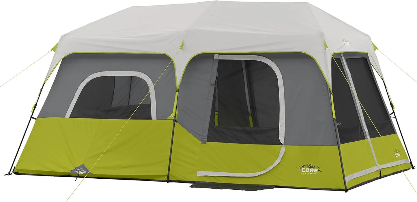 Instant Cabin Tent | 9-Person Pop Up Camping Tent with Quick Setup | Weather-Resistant Design for Family Outdoor Adventures