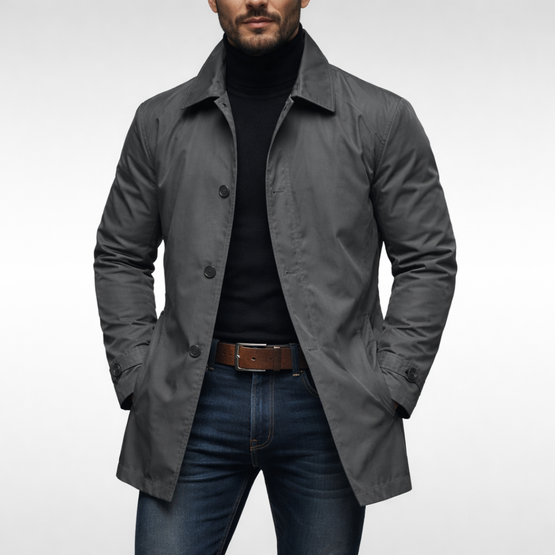 Leonardo | Waterproof Long Men's Winter Coat with Functional Pockets | Stylish Protection for Cold Weather