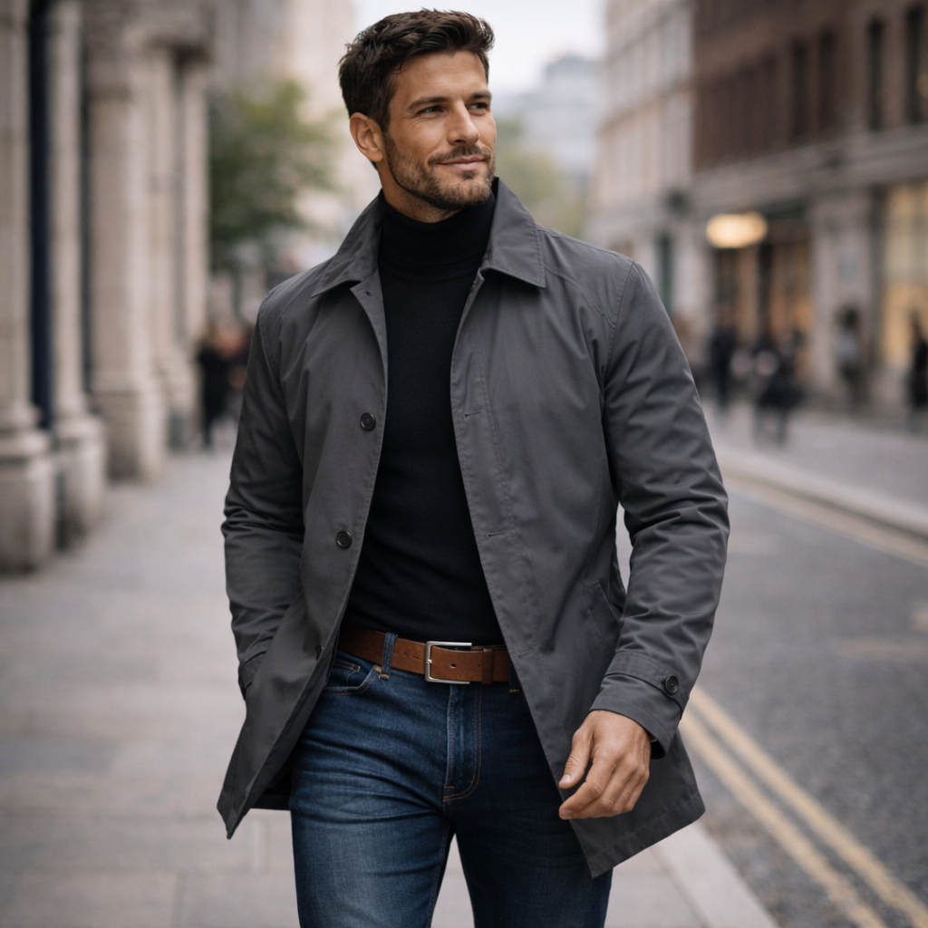 Leonardo | Waterproof Long Men's Winter Coat with Functional Pockets | Stylish Protection for Cold Weather