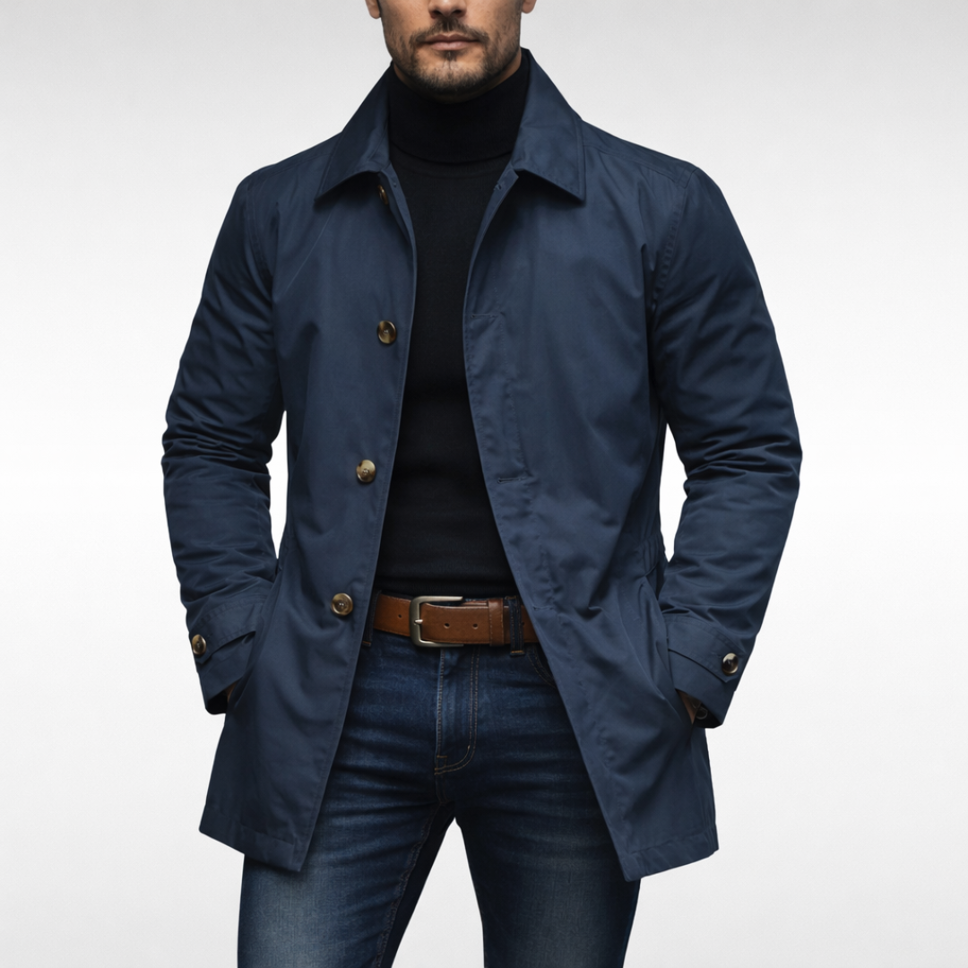Leonardo | Waterproof Long Men's Winter Coat with Functional Pockets | Stylish Protection for Cold Weather