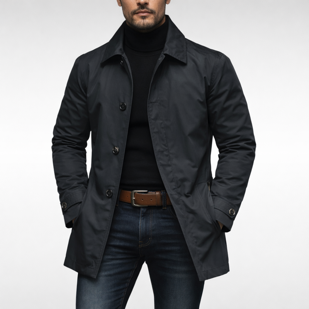 Leonardo | Waterproof Long Men's Winter Coat with Functional Pockets | Stylish Protection for Cold Weather