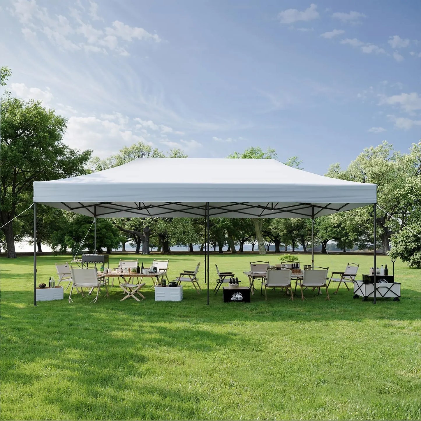 Outdoor Canopy Tent | 10x20 Pop Up Canopy with UV Protection | Adjustable Height for Events and Camping