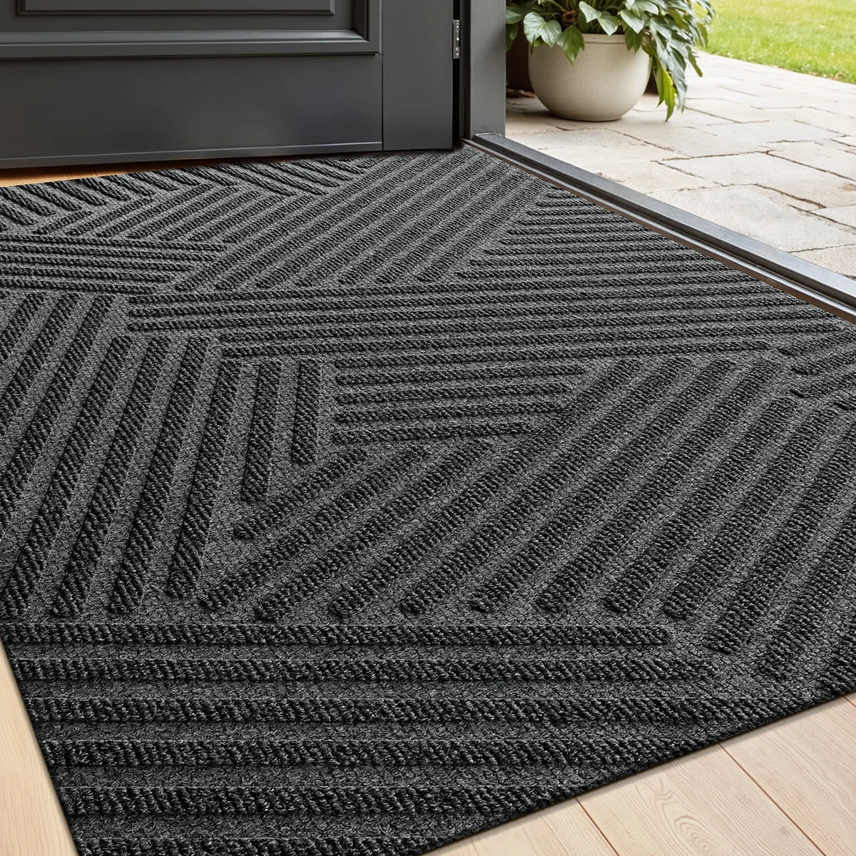 Professional 3D Grooved Doormat | Heavy-Duty Scraper Mat with Anti-Slip Design for Outdoor Use