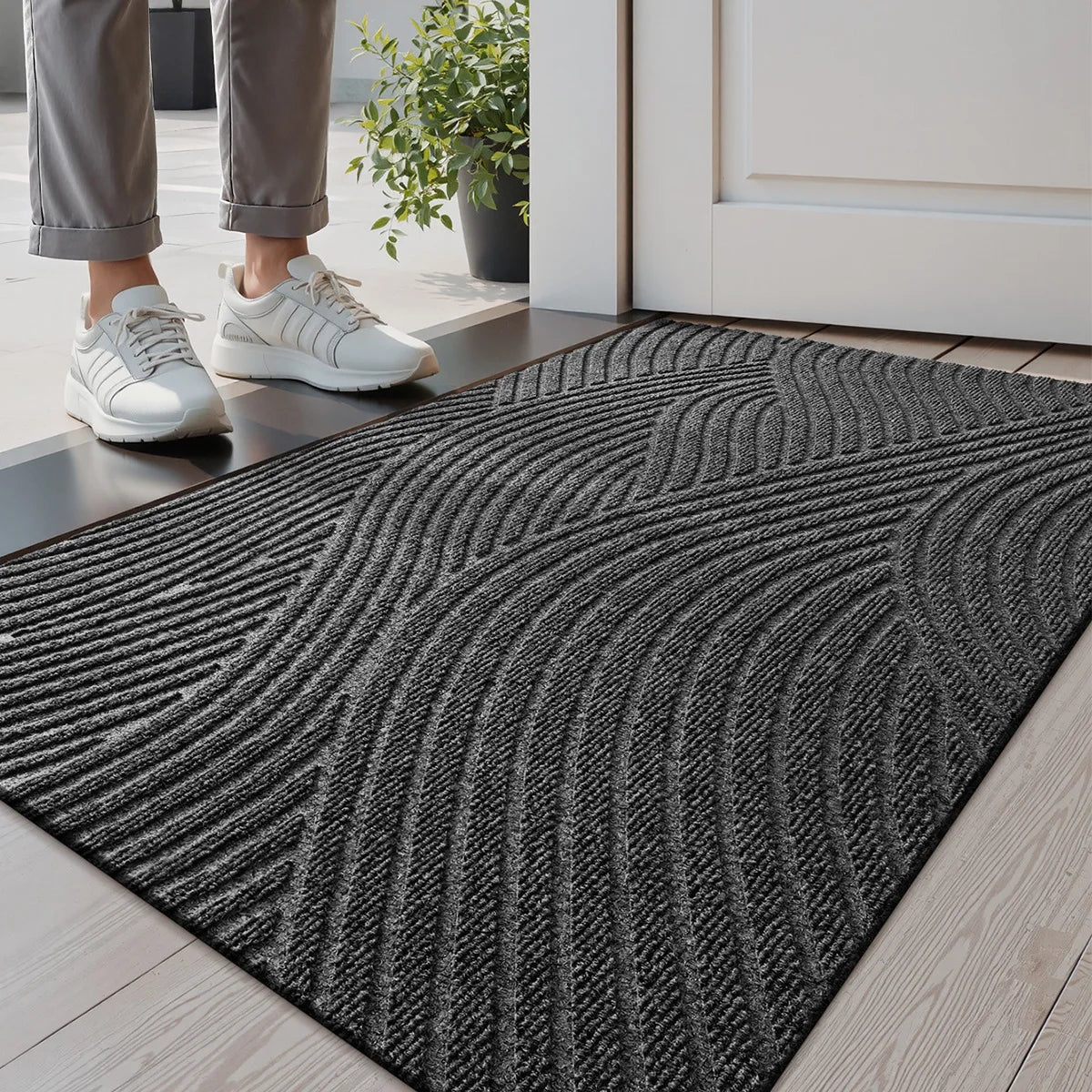 Professional 3D Grooved Doormat | Heavy-Duty Scraper Mat with Anti-Slip Design for Outdoor Use