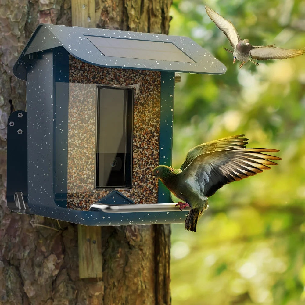 Smart Bird Feeder | Automatic Photography Camera with Rechargeable Battery | Perfect for Outdoor Bird Watching
