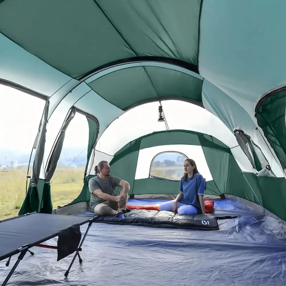 Spacious Family Camping Tent | 12-Person Waterproof Design with Quick Setup | Ideal for Outdoor Adventures