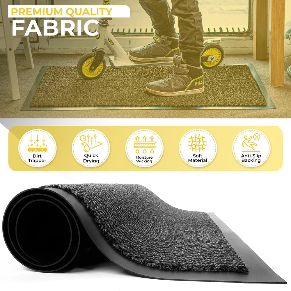 Stylish Heavy Duty Door Mat | Non-Slip Rubber Design for Indoor & Outdoor Use