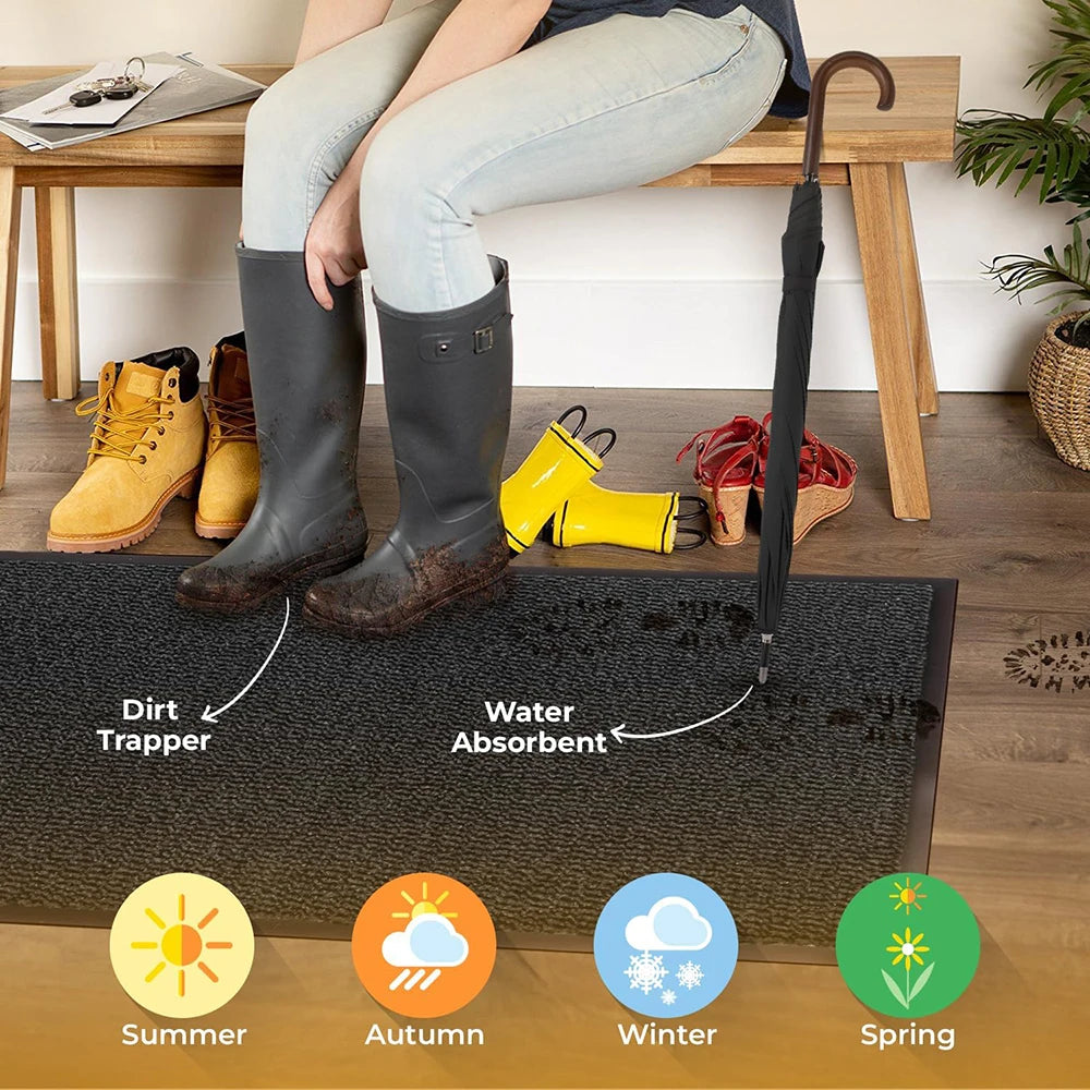 Stylish Heavy Duty Door Mat | Non-Slip Rubber Design for Indoor & Outdoor Use