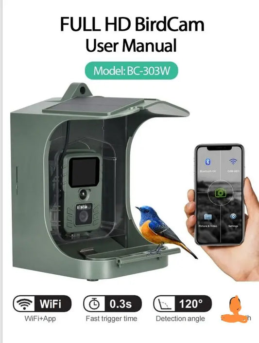 Wildlife Camera | Bird Camera with WiFi Transfer & Night Vision | Capture Nature in Stunning Detail